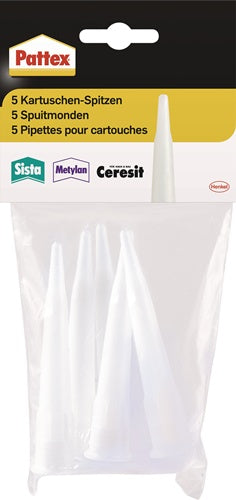 Kartuschenspitzen PFWKS Kunststoff 5 Spitzen 1 Verschlusskappe Beutel PATTEX