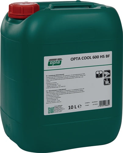 Hochleistungskühlschmierstoff Cool 600 HS BF wassermischbar 10 l Kanister OPTA