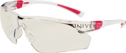 Schutzbrille 506 UP EN 166 EN 170 Bügel weiß rosa Scheibe klar Polycarbonat UNIVET