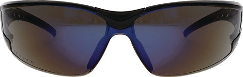 Schutzbrille Racer 20 EN 166 EN 172 Bügel schwarz/blau Scheibe verspiegelt Polycarbonat PRO FIT – Ansicht 3