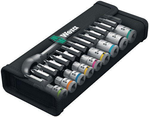 Steckschlüsselsatz 8100 SA 7 Zyklop 28-teilig 1/4 ? Schlüsselweißen 5-13 mm Anzahl Zähne 76 6-Kant WERA – Ansicht 6