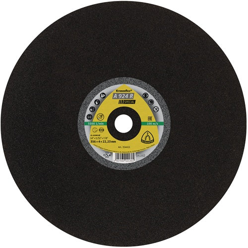 Trennscheibe A 924 R Special D356x4mm gerade Stahl Bohrung 20 mm KLINGSPOR - VPE: 10