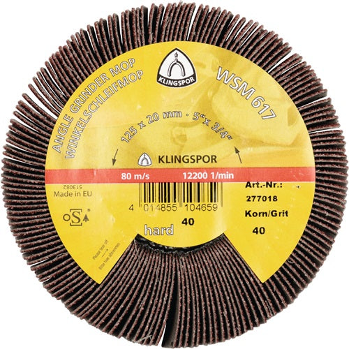 Schleifmoprad WSM 617 120 braun Ø125xB20mm M14 KLINGSPOR