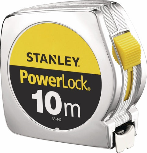 Taschenrollbandmaß PowerLock® Länge 10 m Breite 25 mm mm/cm EG II Kunststoff Automatic SB STANLEY