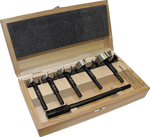 Forstnerbohrersatz BLACK SHARK PRO 6-teilig Ø 35 40 50 60 68 mm + Verlängerung FISCH-TOOLS