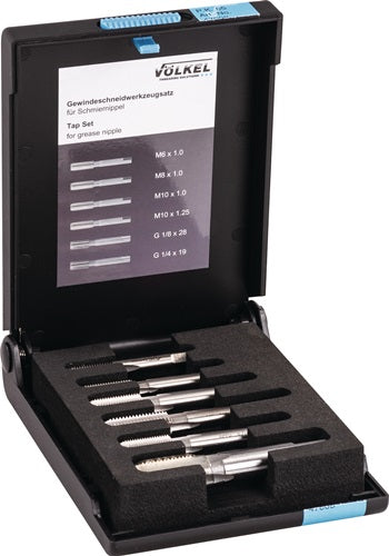 Gewindeschneidzeugsatz M6-M10 / G1/4-G1/8 ? HSS-G 6-teilig VÖLKEL