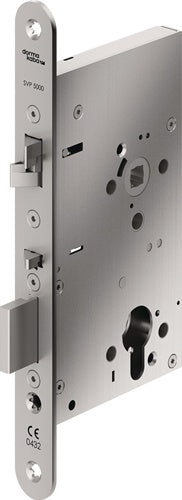 Panik-Einsteckschloss SVP 5xxx Panik-Funktion E abgerundet 20/55/72/9 mm DIN rechts Edelstahl DORMAKABA