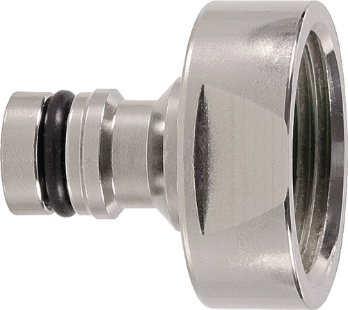 Hahnstecker GEKA plus-Stecksystem Messing vernickelt Innengewinde G 1 ? SB GEKA - VPE: 5