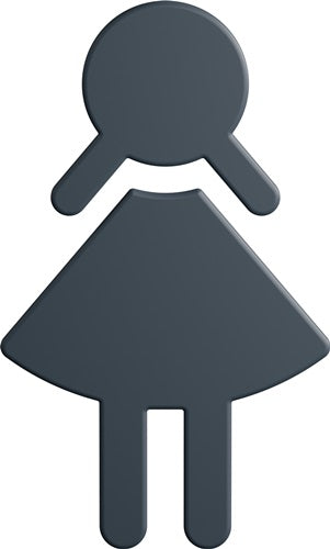 Symbol Frau 80191B020 PA Farb-Nr92 B87mm H150mm S3mm HEWI