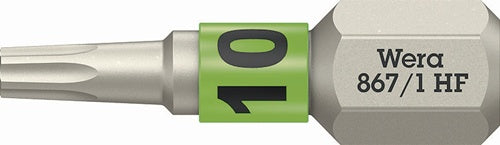 Bit 867 TORX® HF 1/4 Zoll TX 10 L25mm mFarbleitsystem WERA - VPE: 10