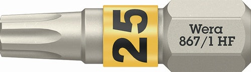 Bit 867 TORX® HF 1/4 Zoll TX 25 L25mm mFarbleitsystem WERA - VPE: 10