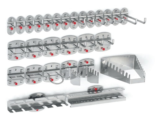 Werkzeughalter 28-tlg 14 Haken/6 Doppelhaken/8 div Halter RASTERPLAN