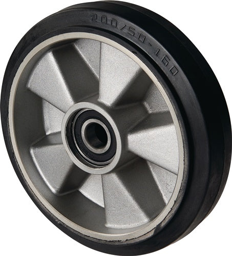Lenkrad Vollgummi Naben-L 43 mm Rad-B 50 mm Rad-Ø 200 mm Alu-Guss-Felge PFAFF