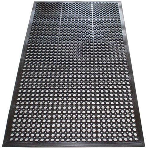 Fußmatte offene Ringe schwarz Gummi L1500xB900xS12mm