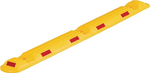 Leitschwelle L1170xB150xH50mm Polypropylencarbonat gelb mit roten Reflexstreifen