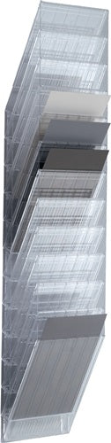 Prospekthalter H1115xB240xT135mm Anzahl Fächer 12 A4 hoch Polystyrol transparent DURABLE