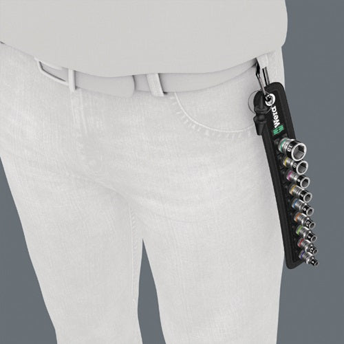 Steckschlüsselsatz Belt 4 9-teilig 1/4 ? 5 - 13 mm für Außen-6-kant WERA – Ansicht 3