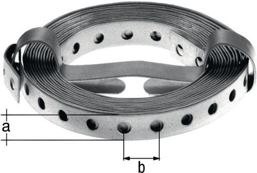 Lochband Band-B20 x 1mm Länge 10 m sendzimirverzinkt GAH