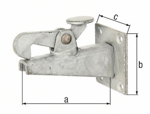 Torfeststeller Stahl feuerverzinkt mit Gegenplatte 100 mm GAH