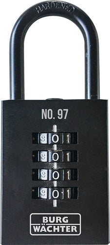 Zahlenvorhangschloss Numero 97 Schlosskörperbreite 40 mm Guss Anzahl Zahlenrollen 4 BURG-WÄCHTER