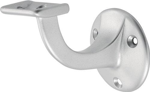 Handlaufträger 3502 Aluminium silberfarbig eloxiert Durchmesser Wandplatte 56 mm gerade Auflage HERMETA