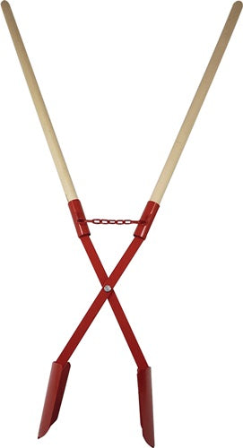 Erdlochausheber Größe 1 200 x 150/110 mm mit 2 Eschenstielen