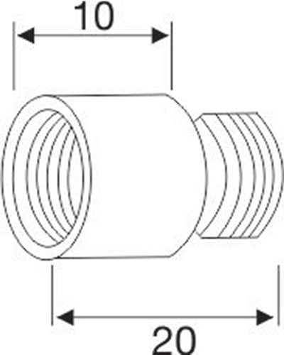 Verlängerung zu Türspion Messing blank Bohr-Ø 14 mm Länge 10 mm BMB – Ansicht 3