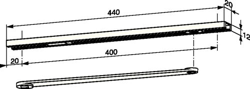 Gleitschiene G 96 N für ITS 96 31 x 20 mm mechanisch DIN links DORMAKABA – Ansicht 4