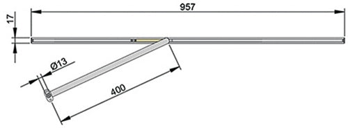 Türöffnungsbegrünzer Porti für Türblattbreite 709-959 mm Holzzargen 120 ° ATHMER – Ansicht 3