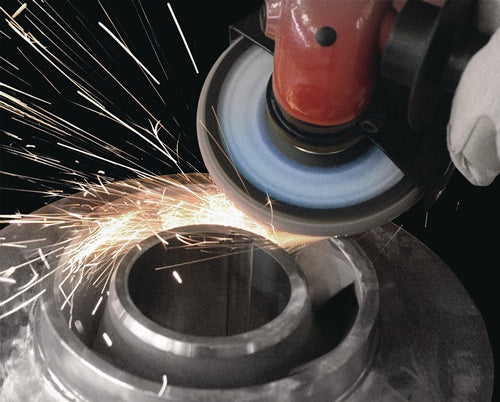 Fächerscheibe V2 POWER CER Ø 125 mm Körnung 40 flach INOX Stahl Titan CER (Ceramic-Korn) 10 LUKAS - VPE: 10 – Ansicht 5