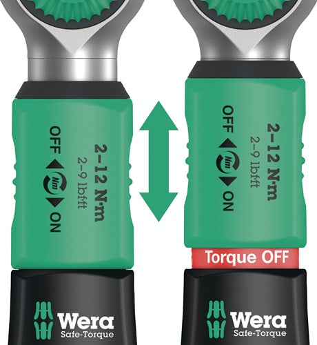 Drehmomentschlüsselset Safe-Torque 10-teilig 2 - 12 Nm 1/4 ? 4-Kant WERA – Ansicht 6