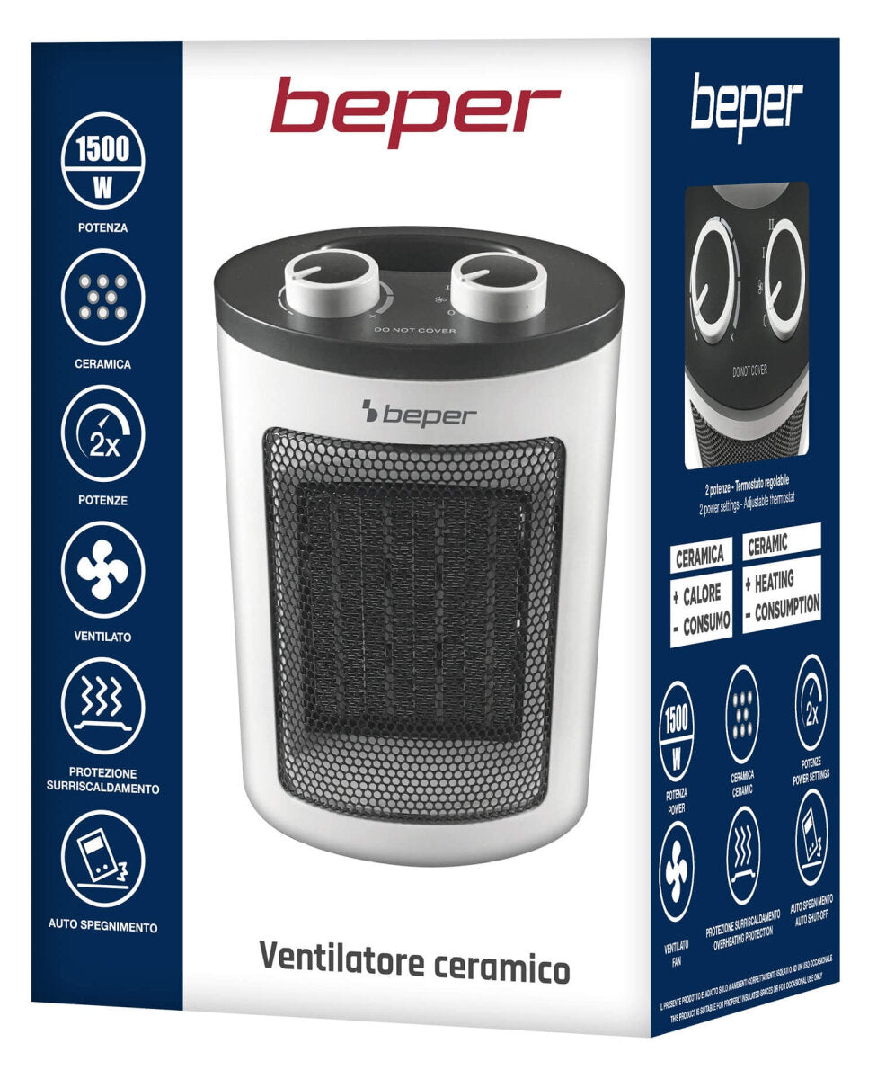 Beper RI.080 Keramik-Heizlüfter – 1500 W, Thermostat & Überhitzungsschutz – Ansicht 6