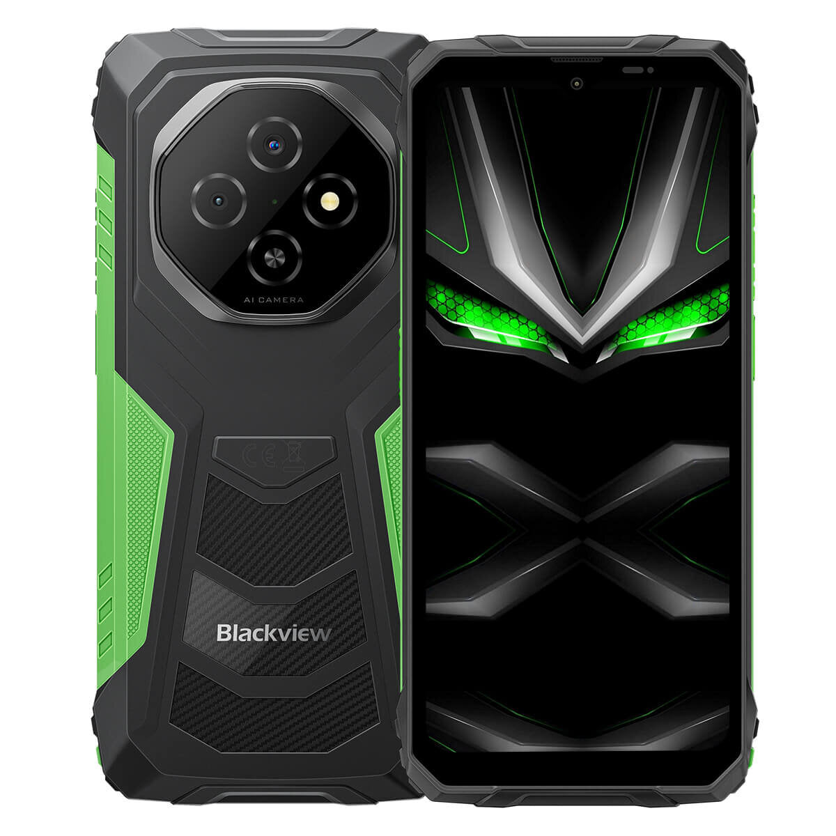 Blackview FORT 1 Outdoor Smartphone 6GB+256GB Grün, Android 15, 6,56" HD+ IPS, 10000mAh Akku