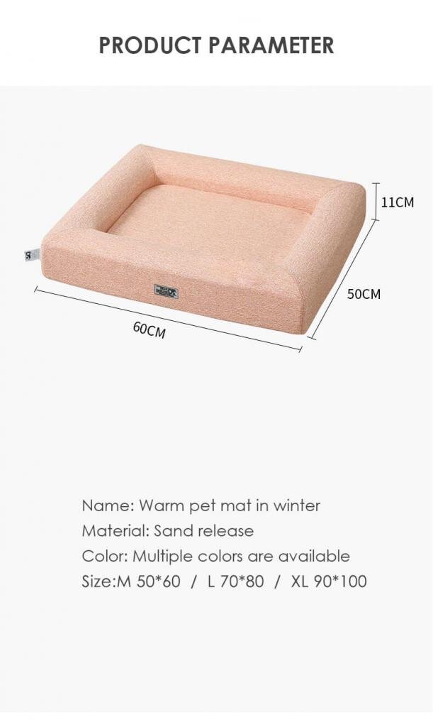 DEAR DARLING DD-01GRL Orthopädisches Luxus Hundebett Anthrazit Gr. L 70x80cm mit Memory Schaum – Ansicht 7