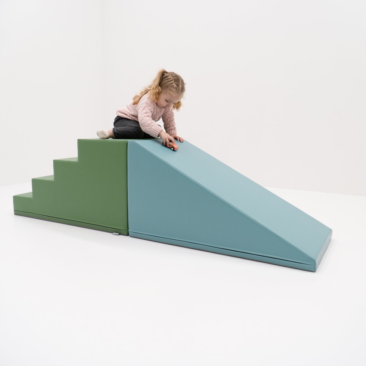 IGLU Mega Fun Slider Softbaustein-Set Pastel Turquoise Reseda Green – weiche Kinderrutsche – Ansicht 7