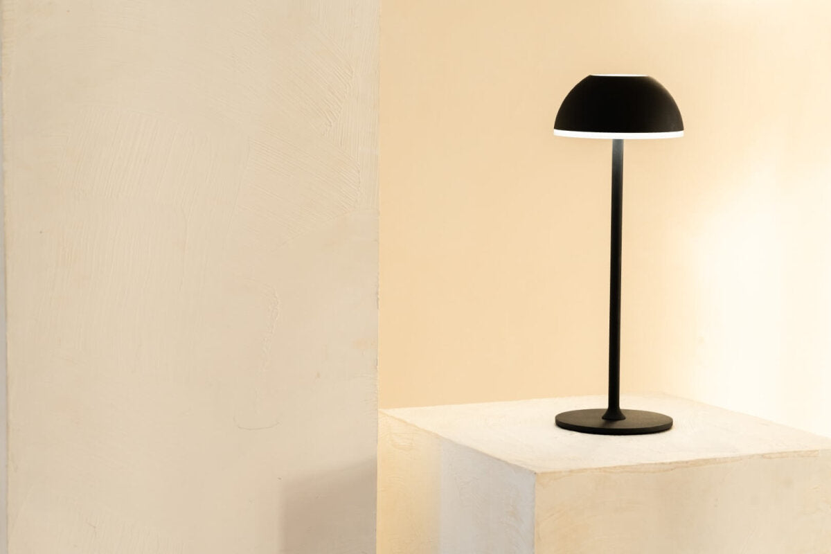 JENS Living LED Tischleuchte Schwarz Metall – Akku-Tischlampe dimmbar, USB-C aufladbar, 3 Lichtmodi ( – Ansicht 6