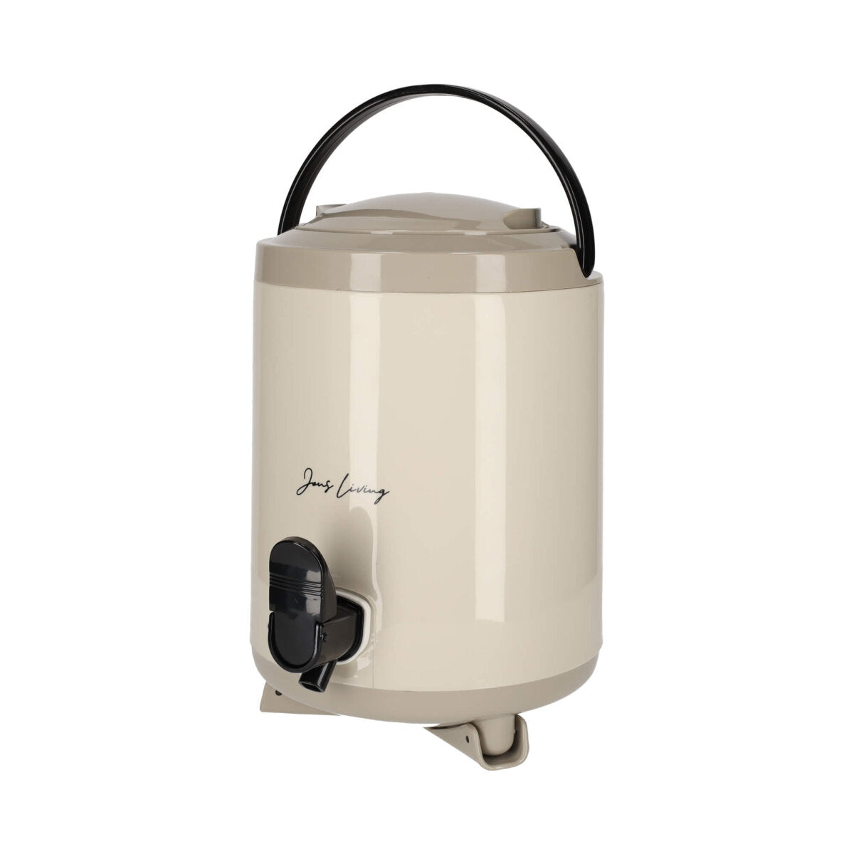 JENS Living Saftspender Set mit 4 Bechern & Ständer - Taupe - 4L Getränkespender für Party, Garten & Buffet | – Ansicht 7