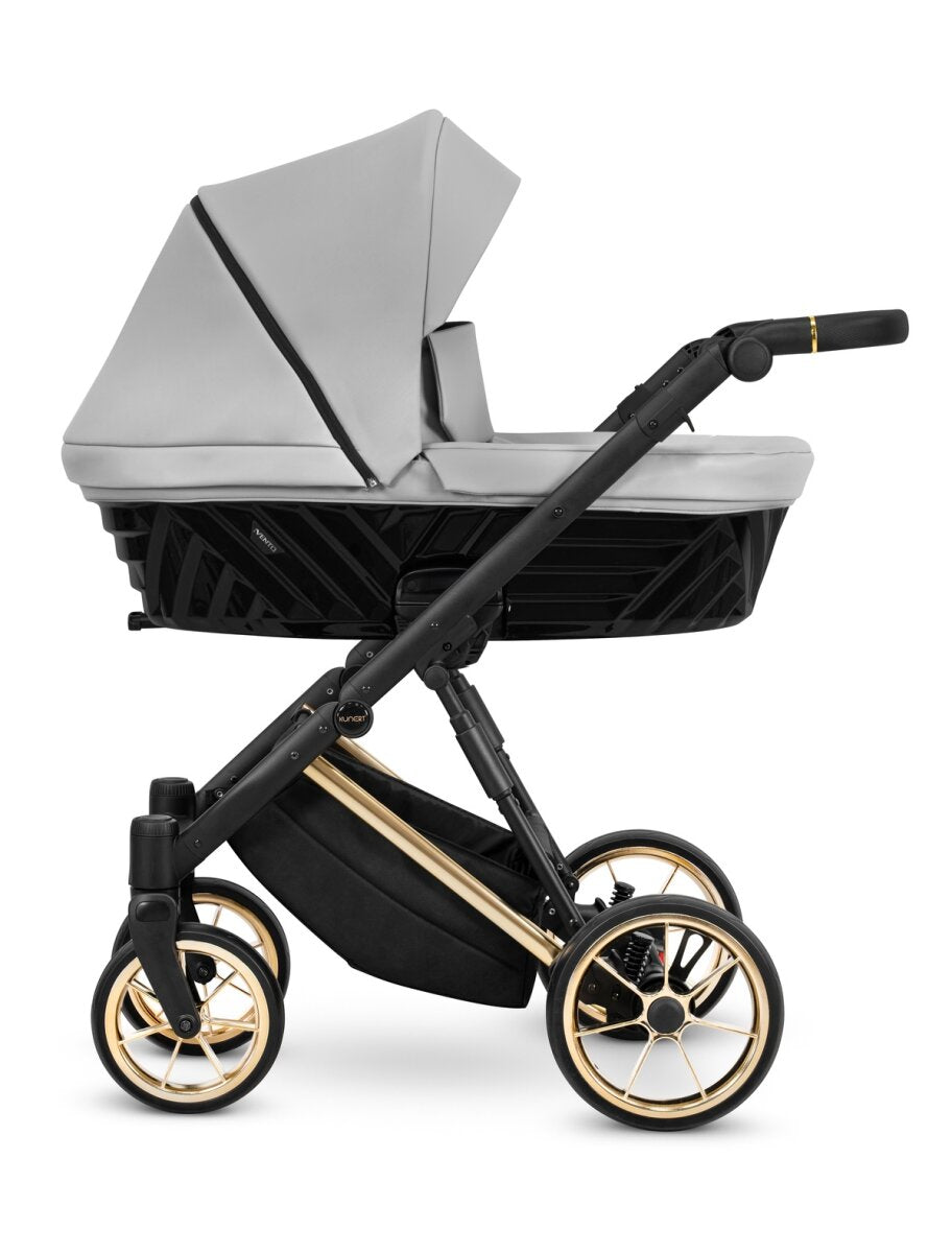 Kunert Ivento Premium 2in1 Kinderwagen in Grau mit Goldrahmen – Ansicht 2