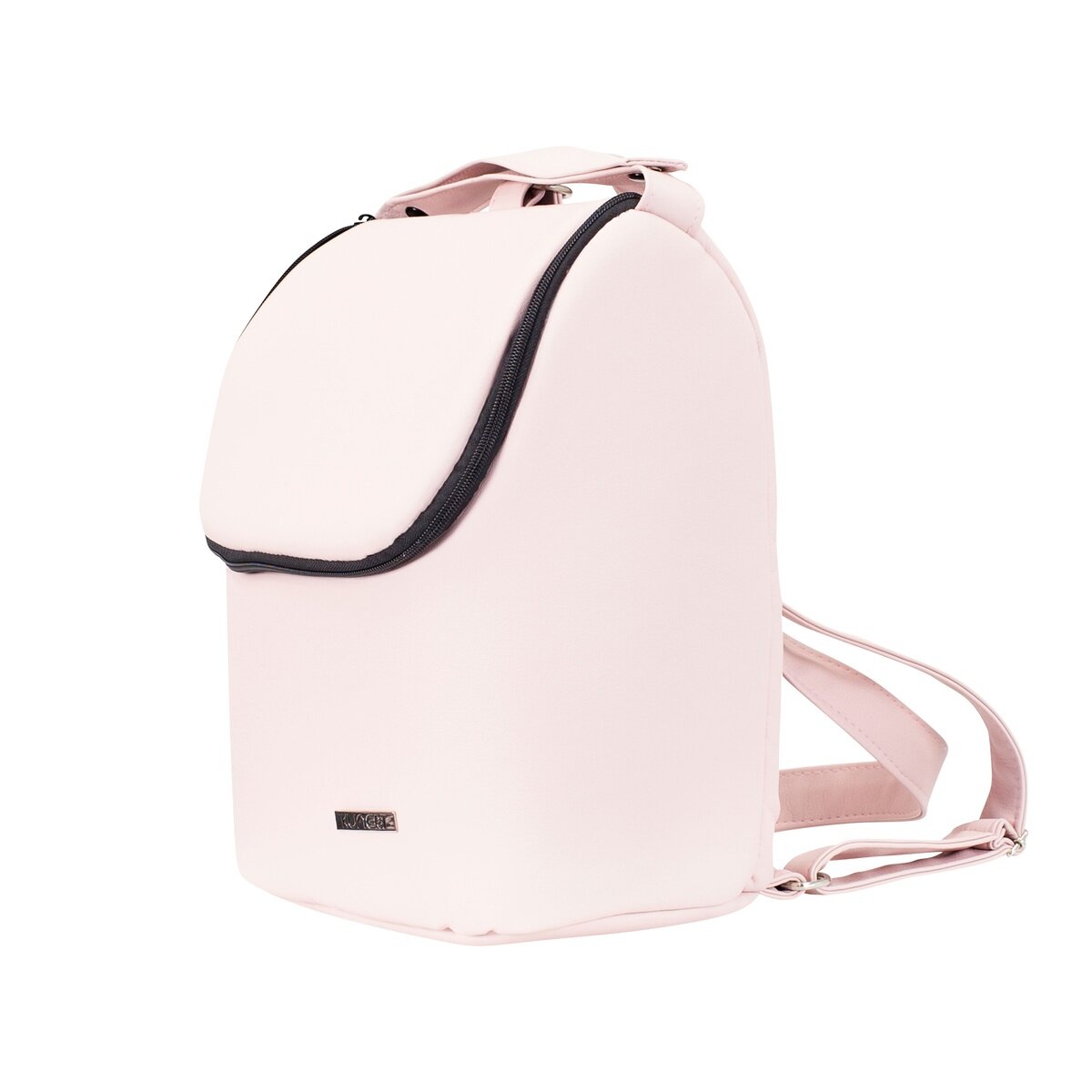 Kunert Romantic 3 in 1 Öko-Leder Kinderwagen in Weiß/Rosa mit Cosmo Autositz und grauem Rahmen – Ansicht 3