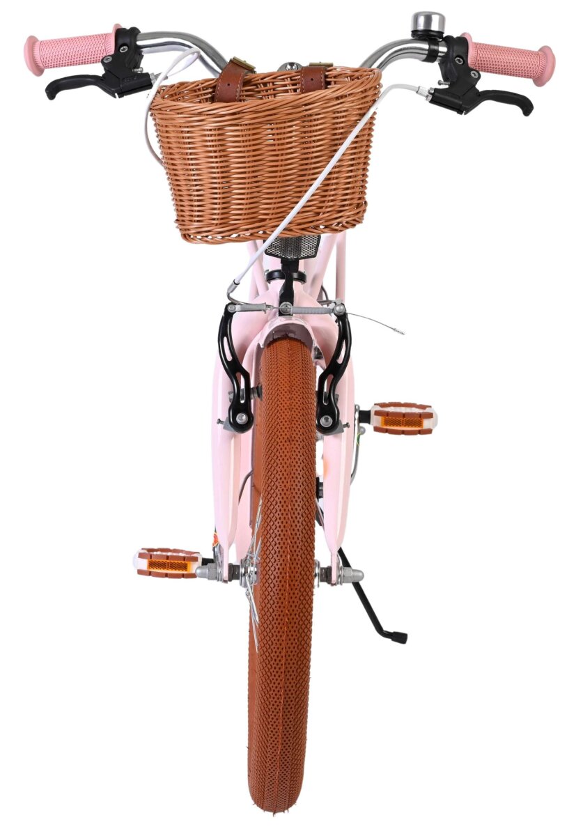 Volare Ashley Kinderfahrrad Mädchen 18 Zoll Rosa – zwei Handbremsen, verstellbar, mit Korb – Ansicht 6