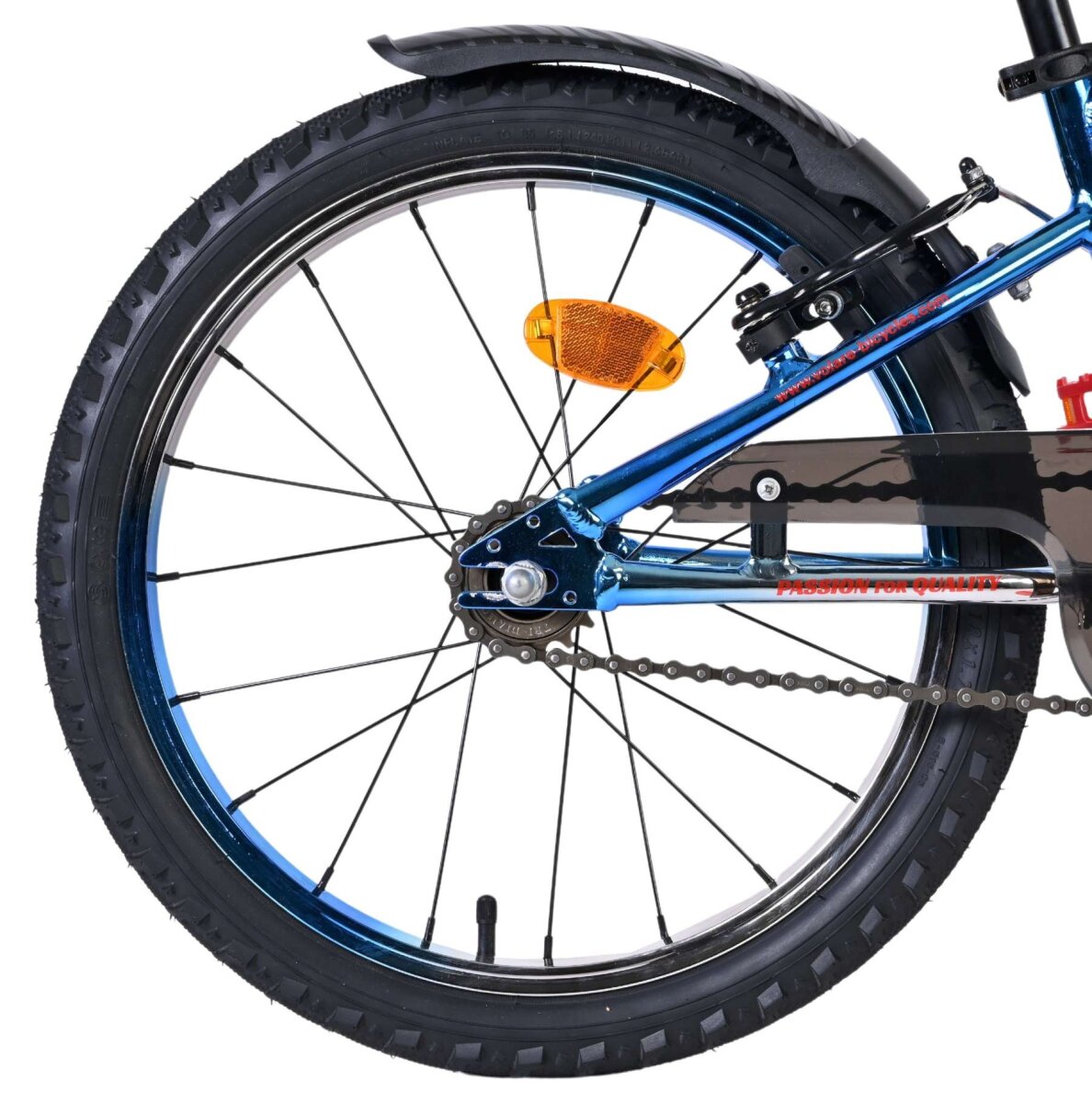 Volare Chrome Kinderfahrrad für Jungen 20 Zoll Blau-Silber mit 6 Gängen und zwei Handbremsen – Ansicht 2