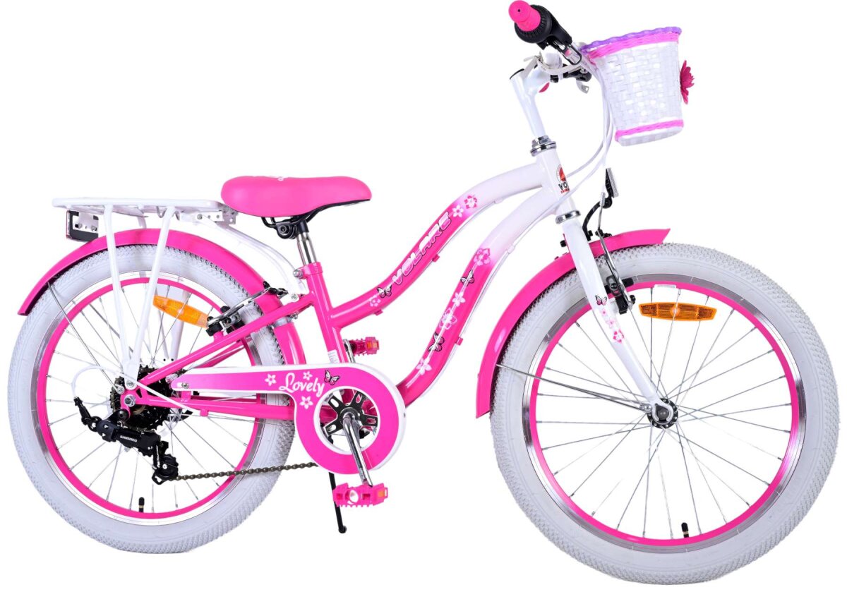 Volare Lovely Kinderfahrrad - Mädchen - 20 Zoll - Rosa - 6 Gänge – Ansicht 2