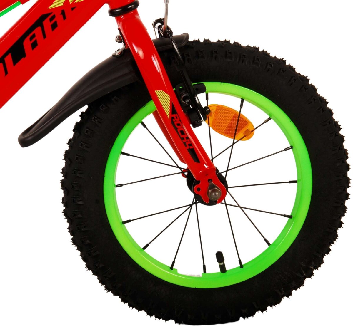 Volare Rocky Jungen Kinderfahrrad 14 Zoll Rot mit zwei Handbremsen und Stützrädern – Ansicht 5