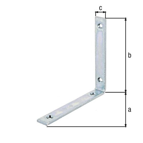 Balkenwinkel L140x140mm B20mm schmal STA roh galvverzdpassGAH - VPE: 20 – Ansicht 3