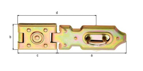 Sicherheitsüberfalle L70x35mm B26mm STA galvverzdpassGAH - VPE: 10 – Ansicht 3
