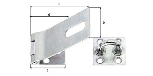 Sicherheitsüberfalle L93x38mm B37mm STA galvverzdpassGAH – Ansicht 3