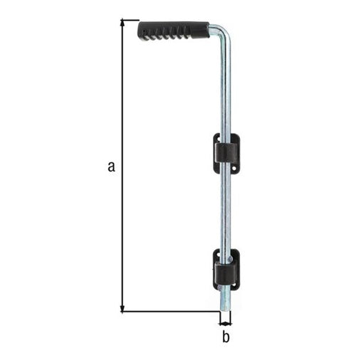 Bodenschieber galvverzdpassL400xS16mmStahl schwarz A Bolz-Tor 40mm GAH – Ansicht 3