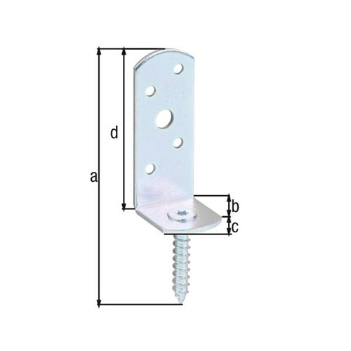 Flechtzaunhalter 115x315x30x75mm galvverzdpassL-Form GAH - VPE: 50 – Ansicht 3