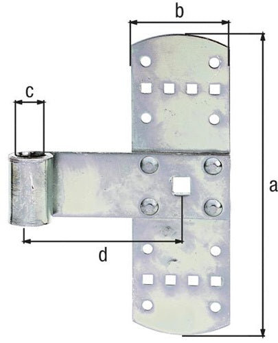 Kreuzband B50mm L160x50mm S2mm STA galvverzdpassGAH – Ansicht 3