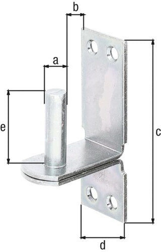 Kloben DII auf Platte 10x25mm galvverzdpassGAH – Ansicht 3